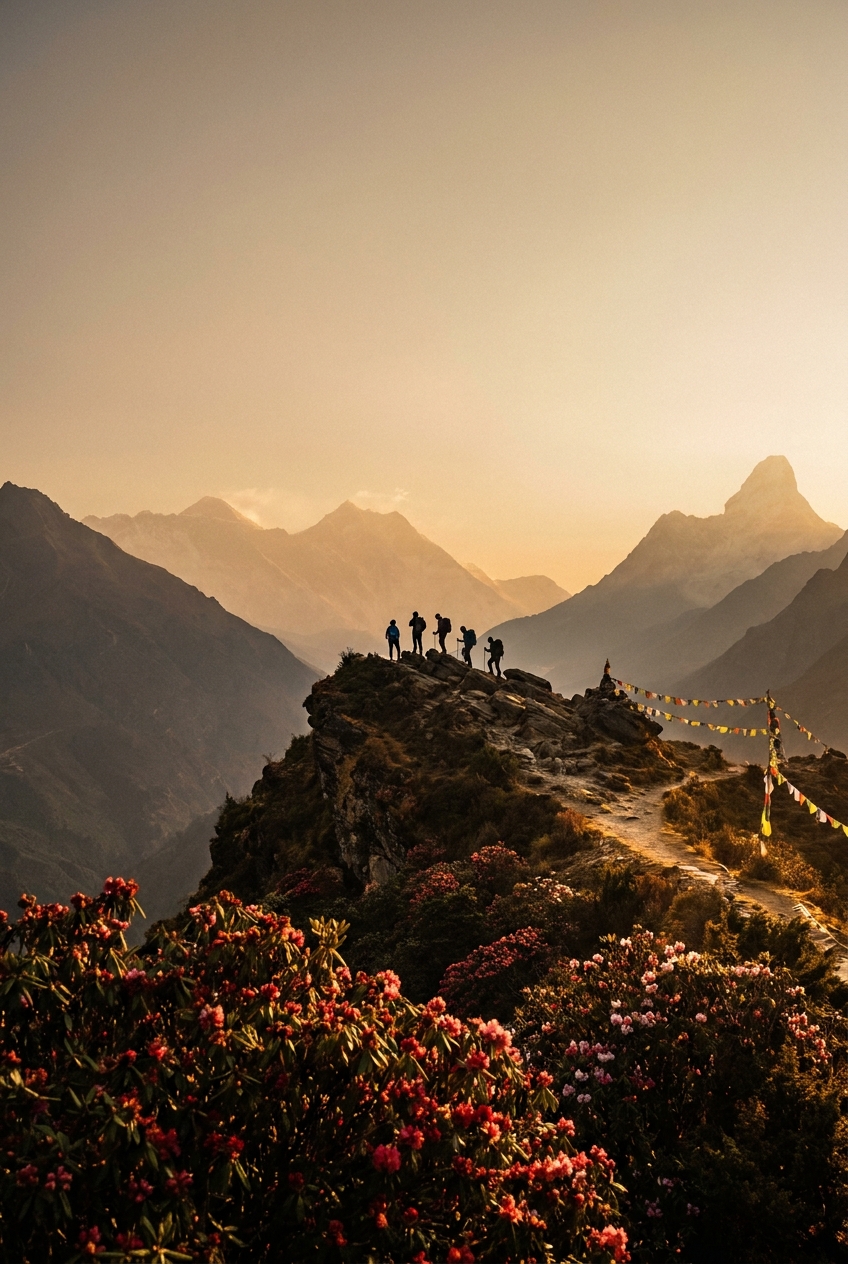 Trekker tra rododendri e vette himalayane